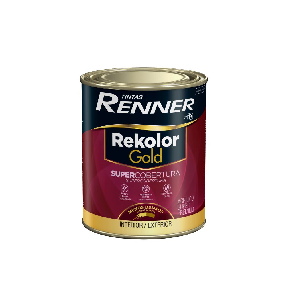 Tinta Renner Rekolor Gold Supercobertura Premium 800ml Branco Fosco