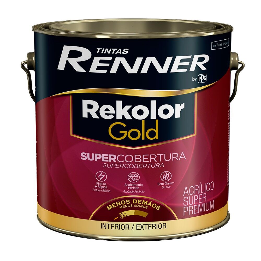 Tinta Rekolor Gold Supercobertura Premium 3,6L Branco Fosco Renner