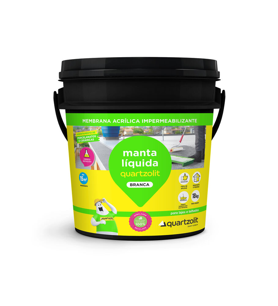Impermeabilizante Manta Líquida 18kg Branco Quartzolit