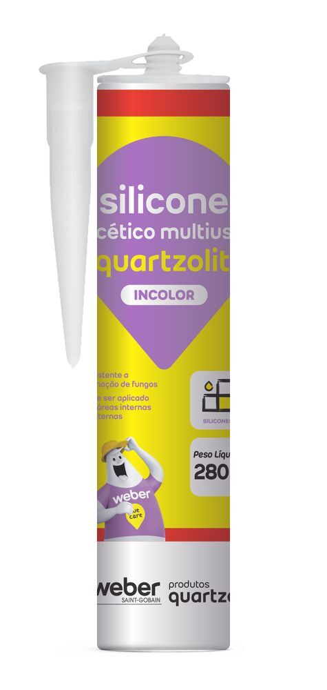 Silicone Acético Multiuso Quartzolit 250g Incolor