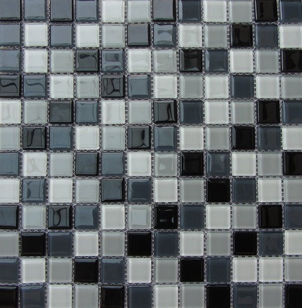 Pastilha de Vidro Miscelânia MPC1018 10063 Preto e Cinza 30x30 Bremen