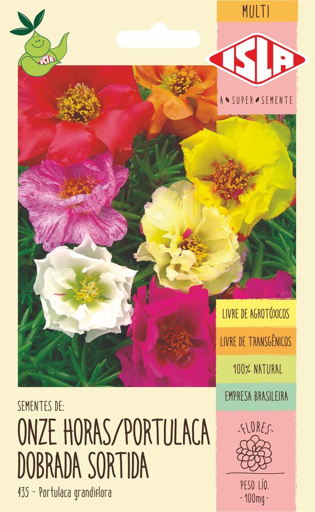 Semente Portulaca Dobrada Onze Horas 1gr Isla