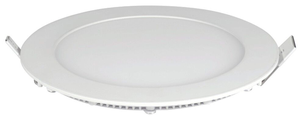 Painel LED Embutir Redondo 18W 3000K Luz Amarela Vitralux