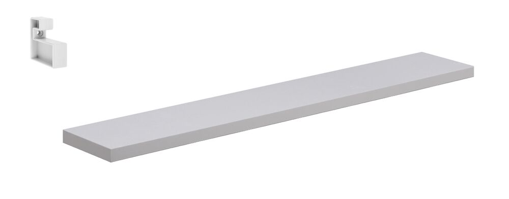 Prateleira Prat-K Lineare Reta com Suporte 10x80cm Branca