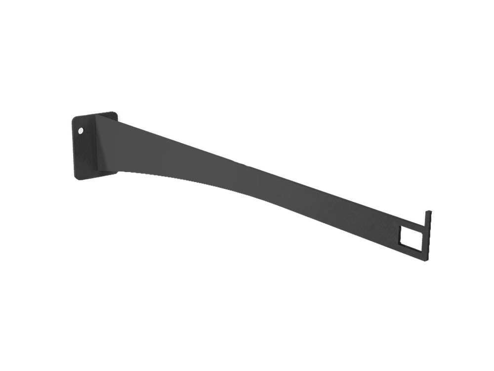 Suporte para Prateleira Aço Reitz Clean 15cm Grafite