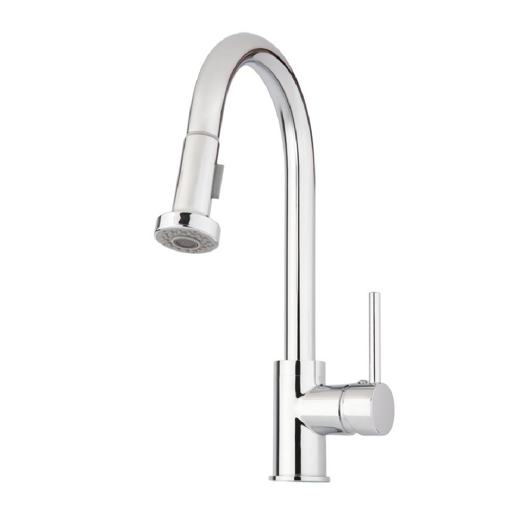 Torneira Misturador Monocomando para Cozinha de Mesa Bica Alta 1/2'' Curve Flex Cromado Addr