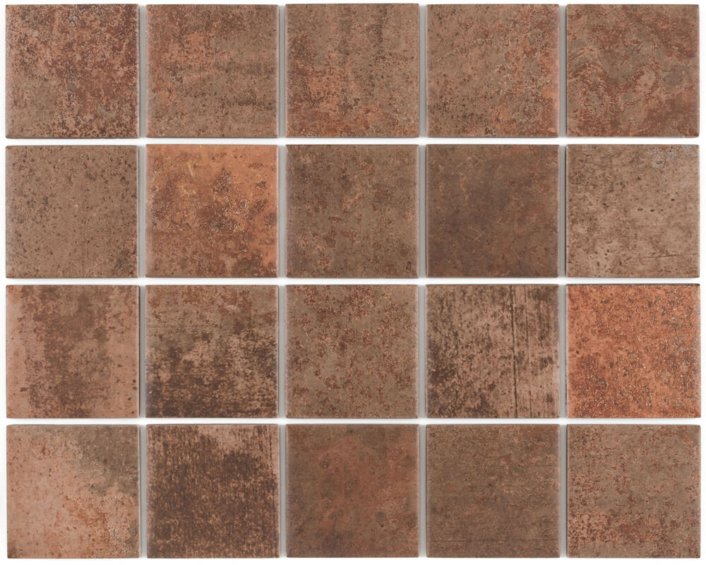 Revestimento Parede Oxy Mesh Corten Bold Mate 7,5x7,5 Eliane