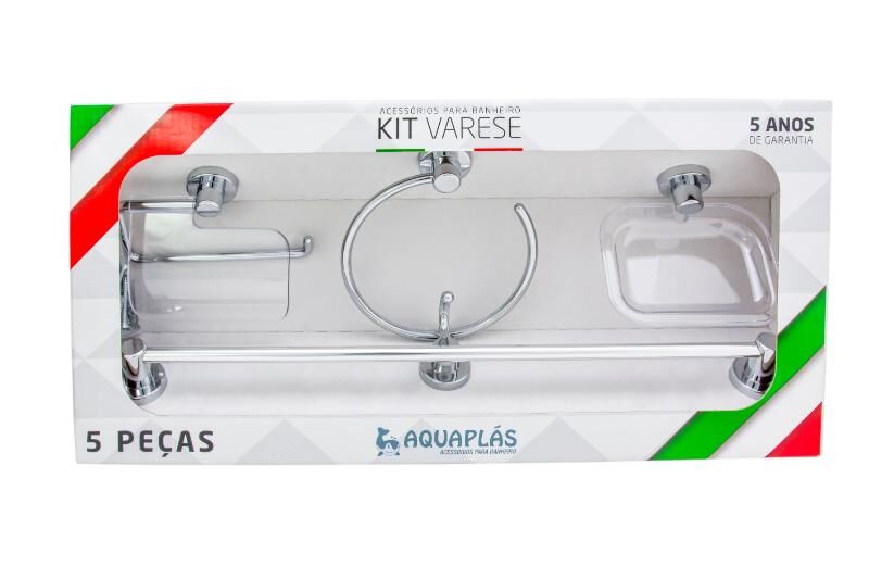 Kit de Acessórios para Banheiro Varese 5 Peças Stamplas