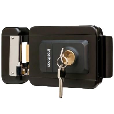 Fechadura Elétrica de Sobrepor Fx 500 Preto Intelbras