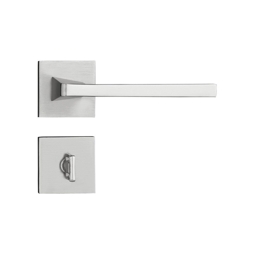 Fechadura Roseta Banheiro 55mm Cromo Acetinado Karli Pado