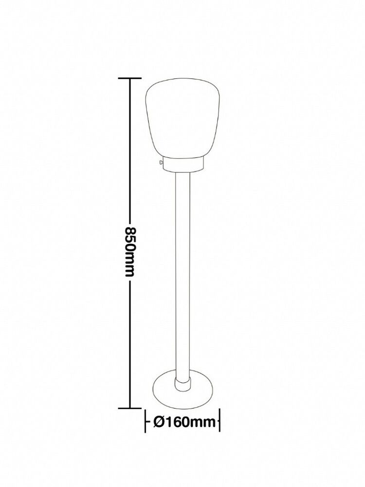 Poste Balizador Thor Rigato Redondo 1 Lâmpada 85cm Branco Taschibra