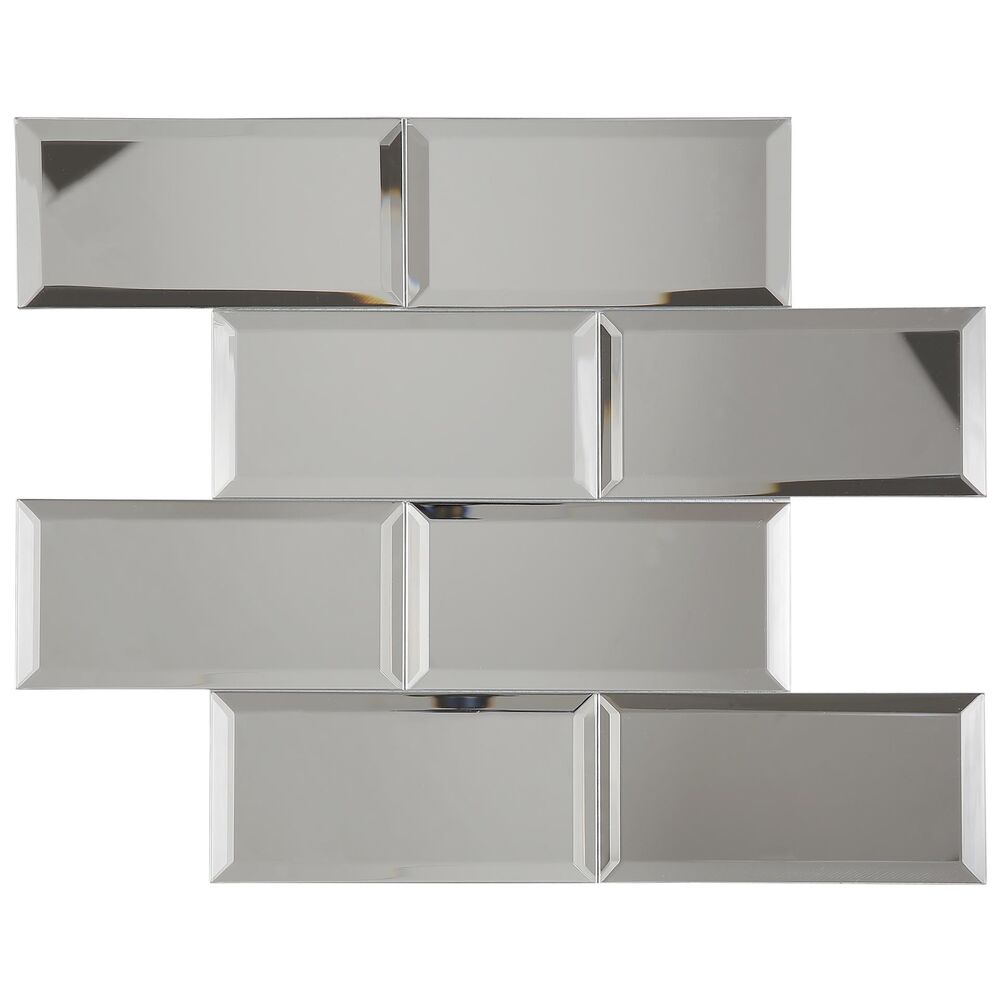 Pastilha Mirror Brick Silver Telado 37,6x30,5 Glass Mosaic