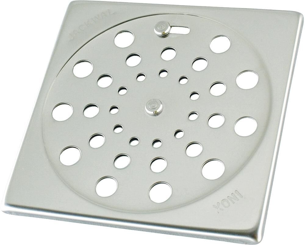 Grelha para Ralo Quadrada Jackwal 15cm Inox com Fecho