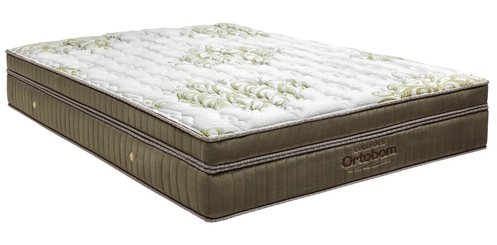 Colchão Ortobom Gold Ultra Queen 158x198cm Bege/Branco