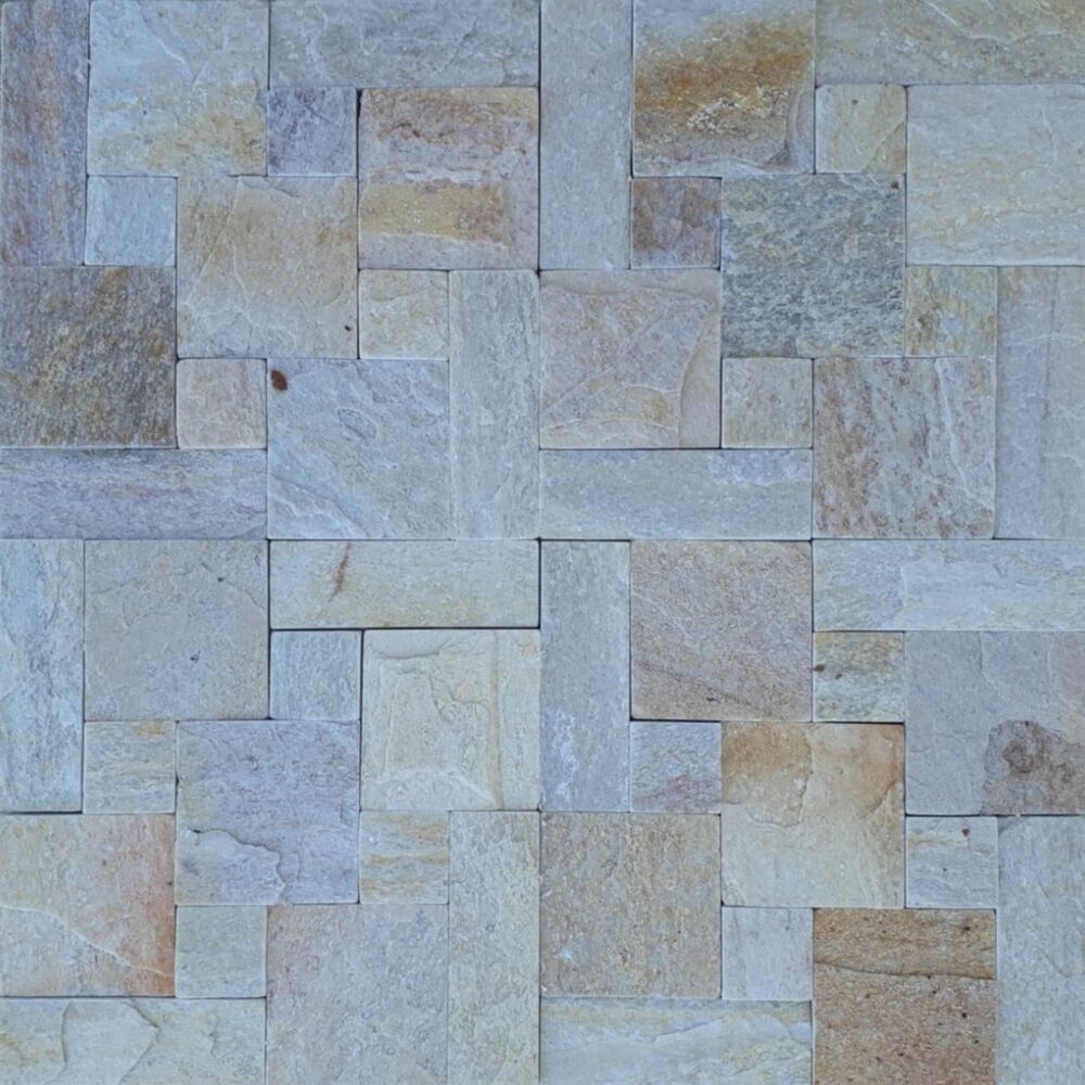 Ladrilho Pedras Tijucas Inovação Telado 30x30 Ouro Sol