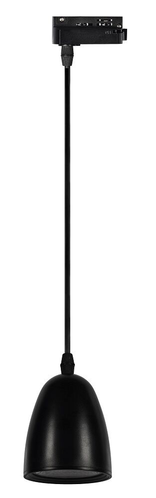 Pendente LED Focus 3000k 10,5cm Preto Luz Amarela Vitralux