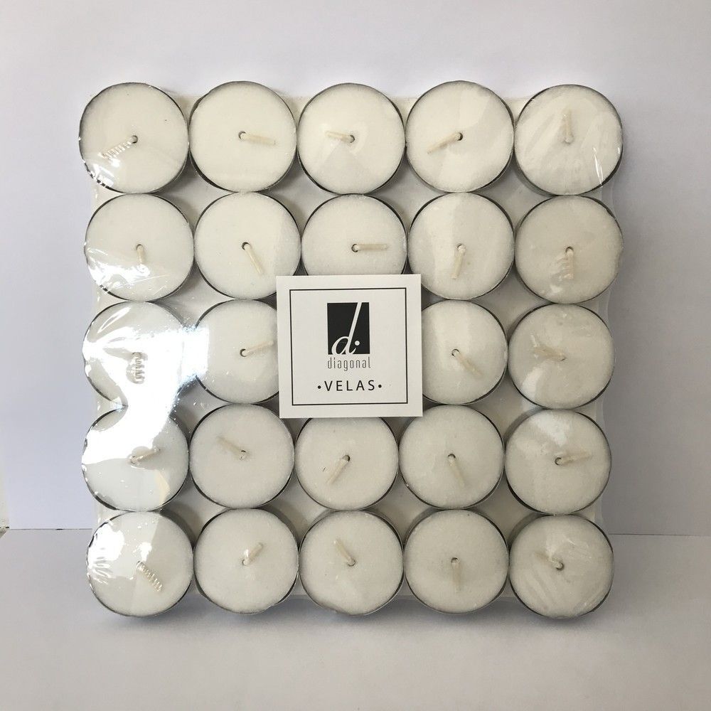 Kit Vela Rechaud Sunrise 25 Peças Branco Diagonal