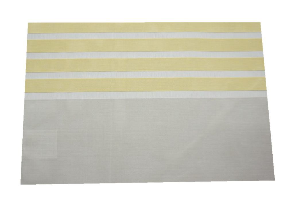 Lugar Americano Khaki Listrado 45x30cm Amarelo Casa&Ideia