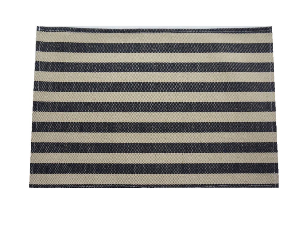 Lugar Americano Sunset Listrado 45x30 Preto e Branco Casa&Ideia
