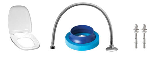 Kit Vaso Sanitário com Caixa Acoplada Acionamento Duplo 3/6L Square Branco Lorenzetti