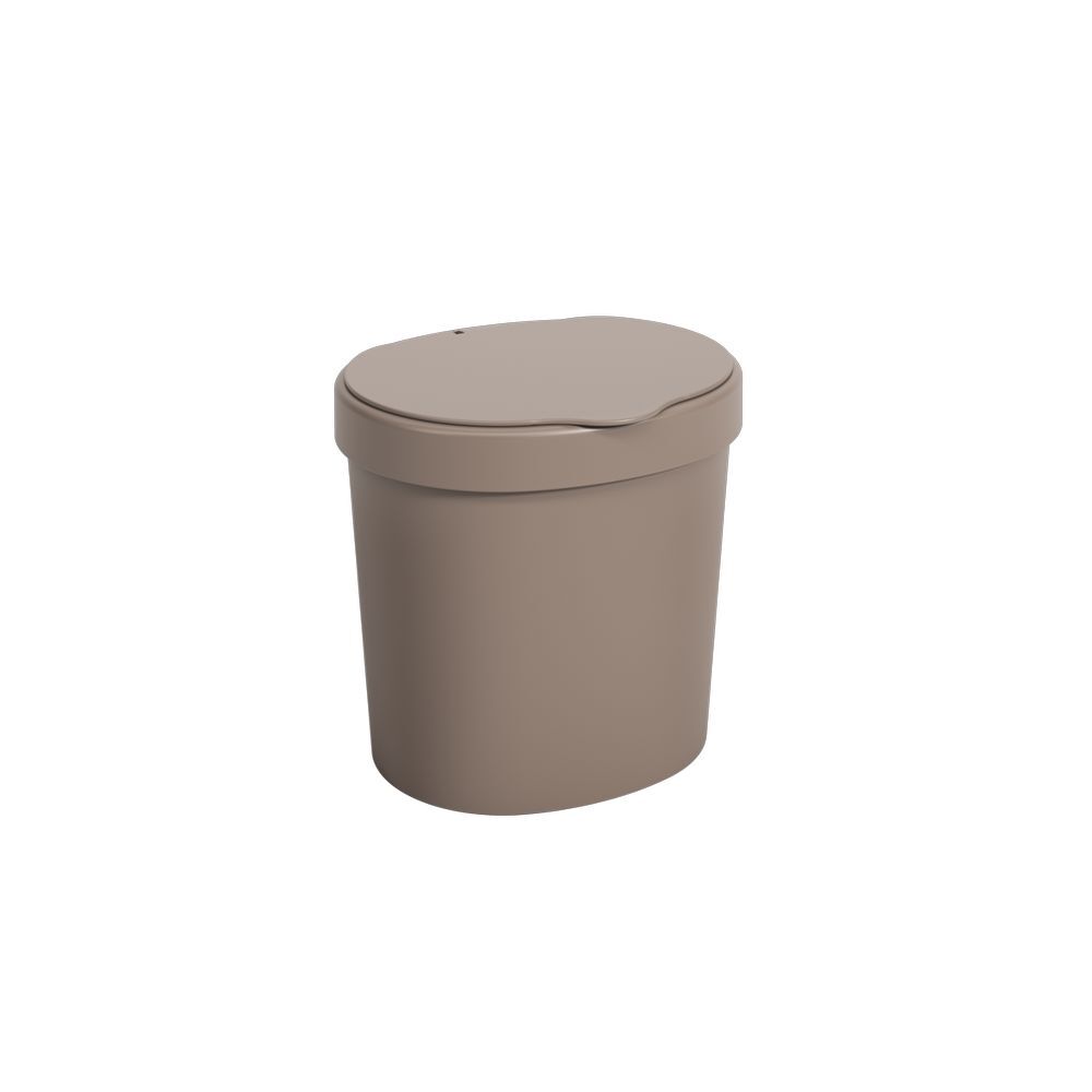 Lixeira de Plástico para Pia Brinox 2,5L Warm Gray