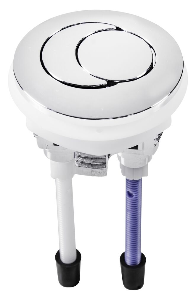 Botão para Caixa Superior Redonda Dupla Astra Cromado