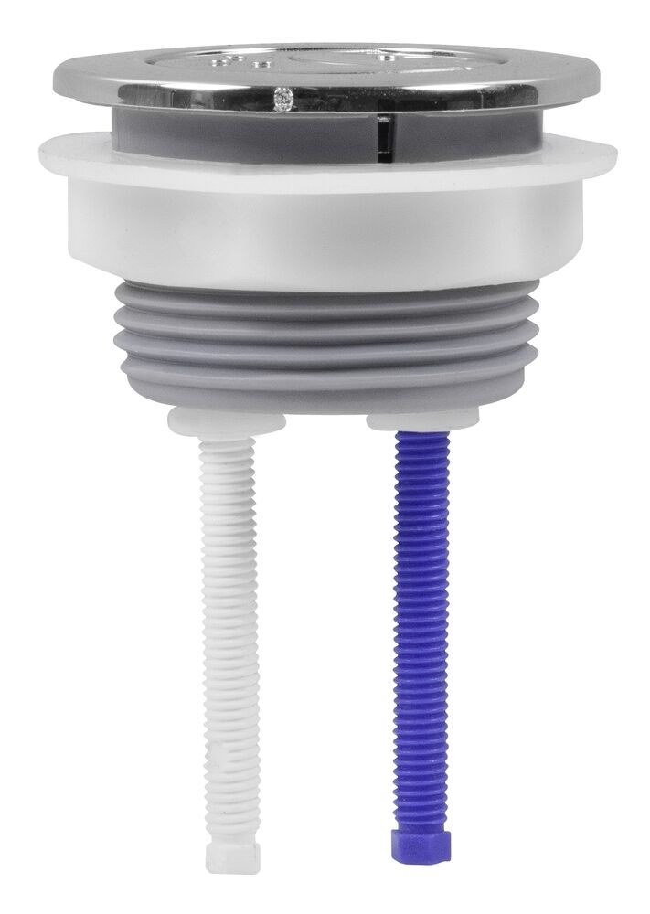 Botão para Caixa Superior Redonda Dupla com Tampa Astra Cromado