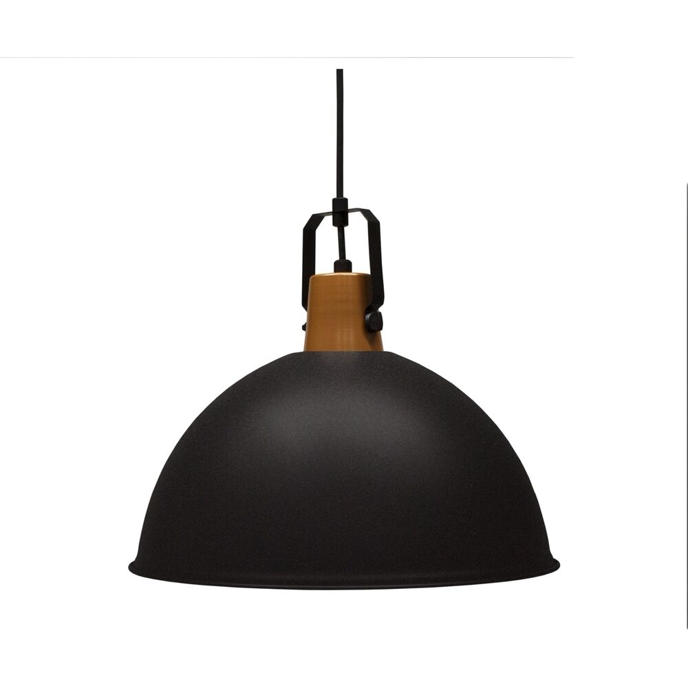 Pendente Taschibra 1 Lâmpada Factory 28,5cm E27 Preto