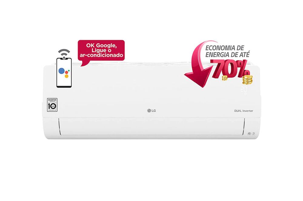 Ar Condicionado Inverter 11.000 BTUs Dual Só Frio S4NQ12JA3AD 220V Split LG