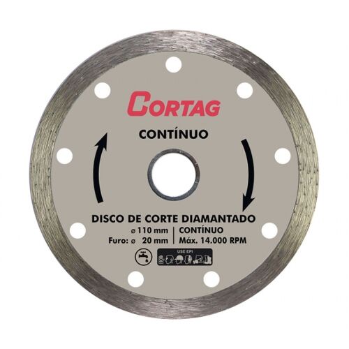 Disco Diamantado Contínuo Cortag 110mm