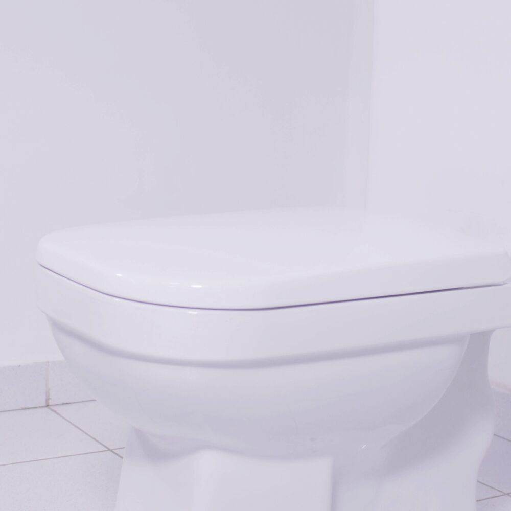 Assento Sanitário Polipropileno Quadra/Gap/Debba com Queda Amortecida Branco Tupan