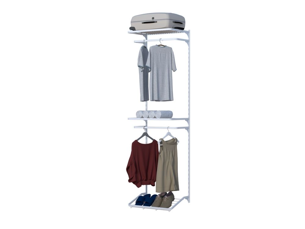 Kit Closet Dicarlo Móveis 1 Módulo 60x200cm Branco