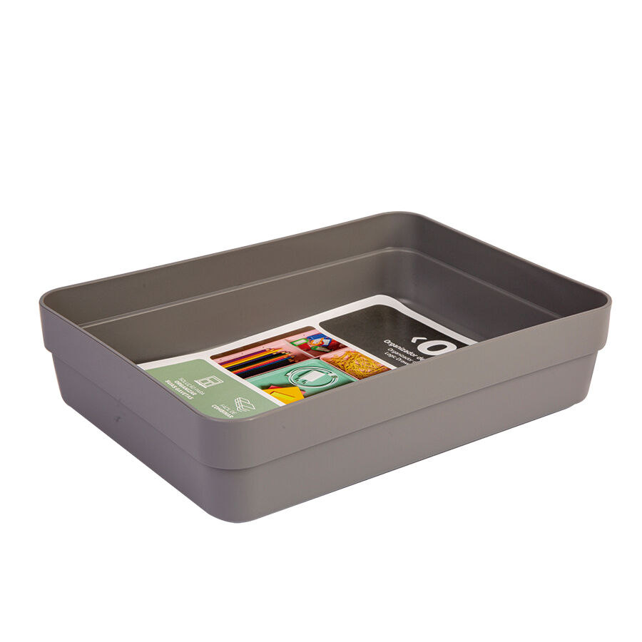 Organizador de gavetas Tamanho GG Logic Cinza Martiplast