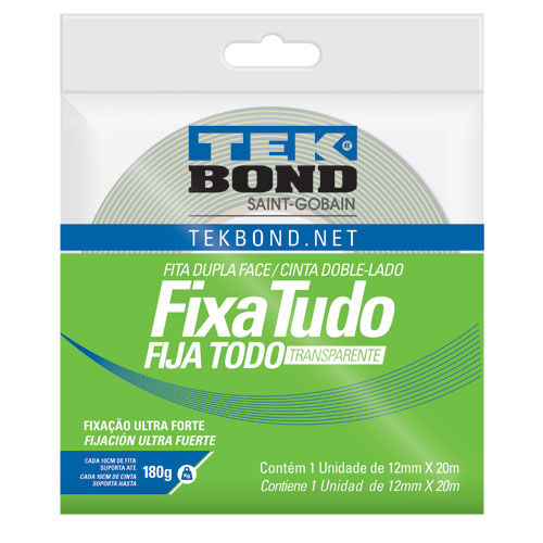Fita Dupla Face Incolor 12mmx20m Tekbond