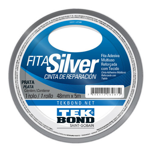 Fita Silver Tape Tekbond 4,8cmx5m