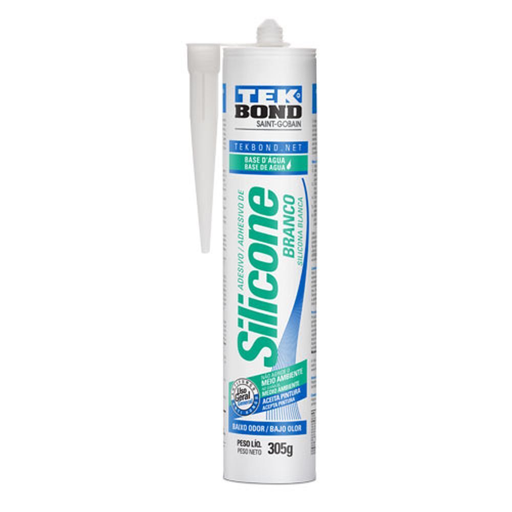 Silicone Base D'água Tekbond 305g Branco