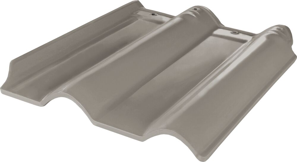 Telha Cerâmica Perkus Twin 37x43cm Cinza
