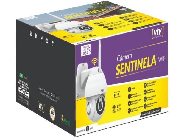 Câmera de Segurança Wi-Fi Full HD Sentinela VTV Digital
