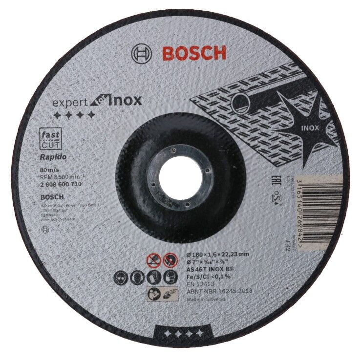 Disco de Corte PRO Rápido 180x1,6mm Bosch