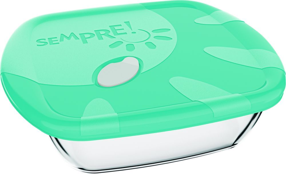 Assadeira Vidro Quadrada com Tampa 1,5L Nadir