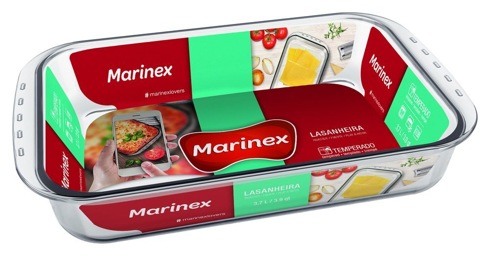 Assadeira Vidro Marinex Retangular 3,7L Nadir