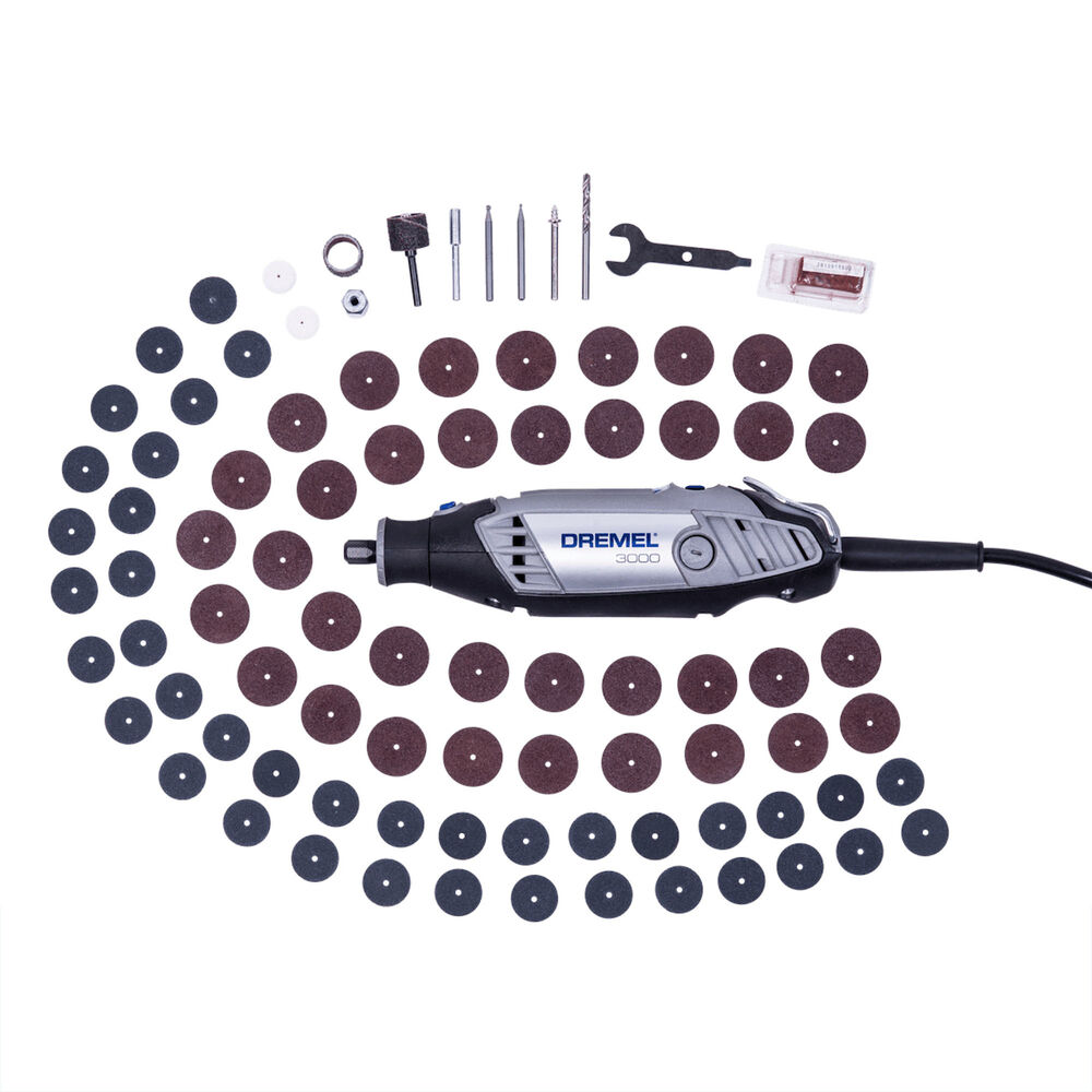Microrretífica Elétrica Dremel 3000 90W 82 Acessórios e 1 Acoplamento Eixo Flexível Bosch