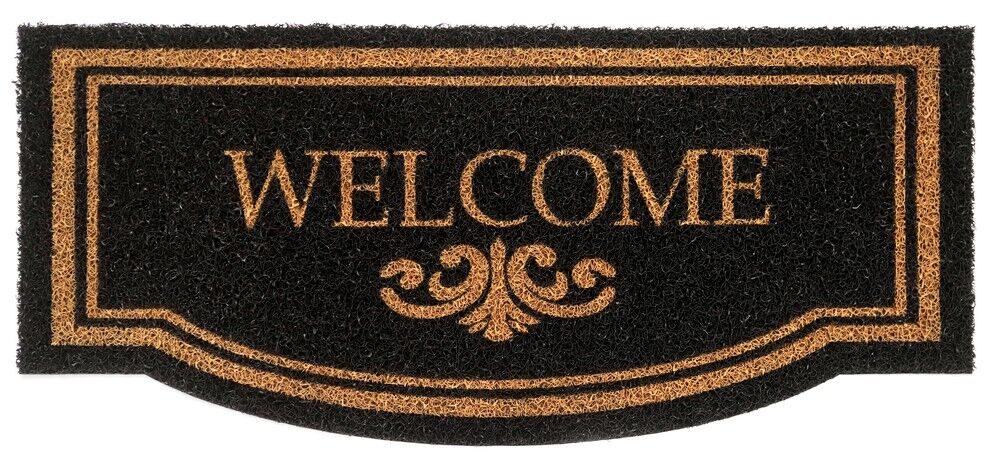 Capacho Welcome 30x70cm Preto Kapazi