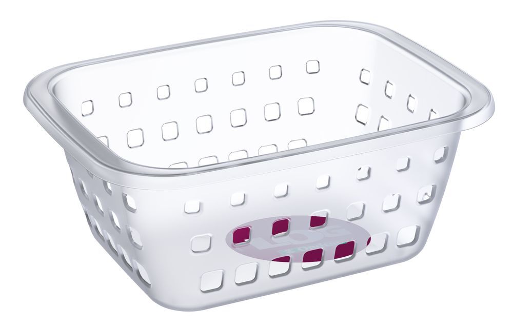 Cesto Plástico Log Cristal 5,2L 21,4x31x12,5cm
