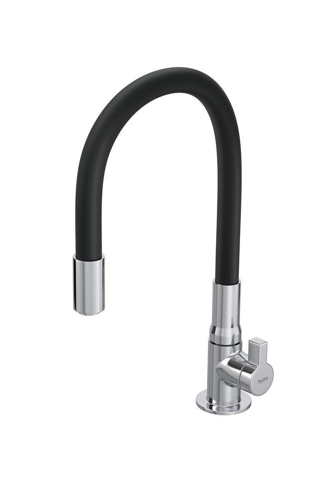 Torneira de Mesa para Cozinha Hydramotion Preto e Cromado 1/4 de Volta Hydra