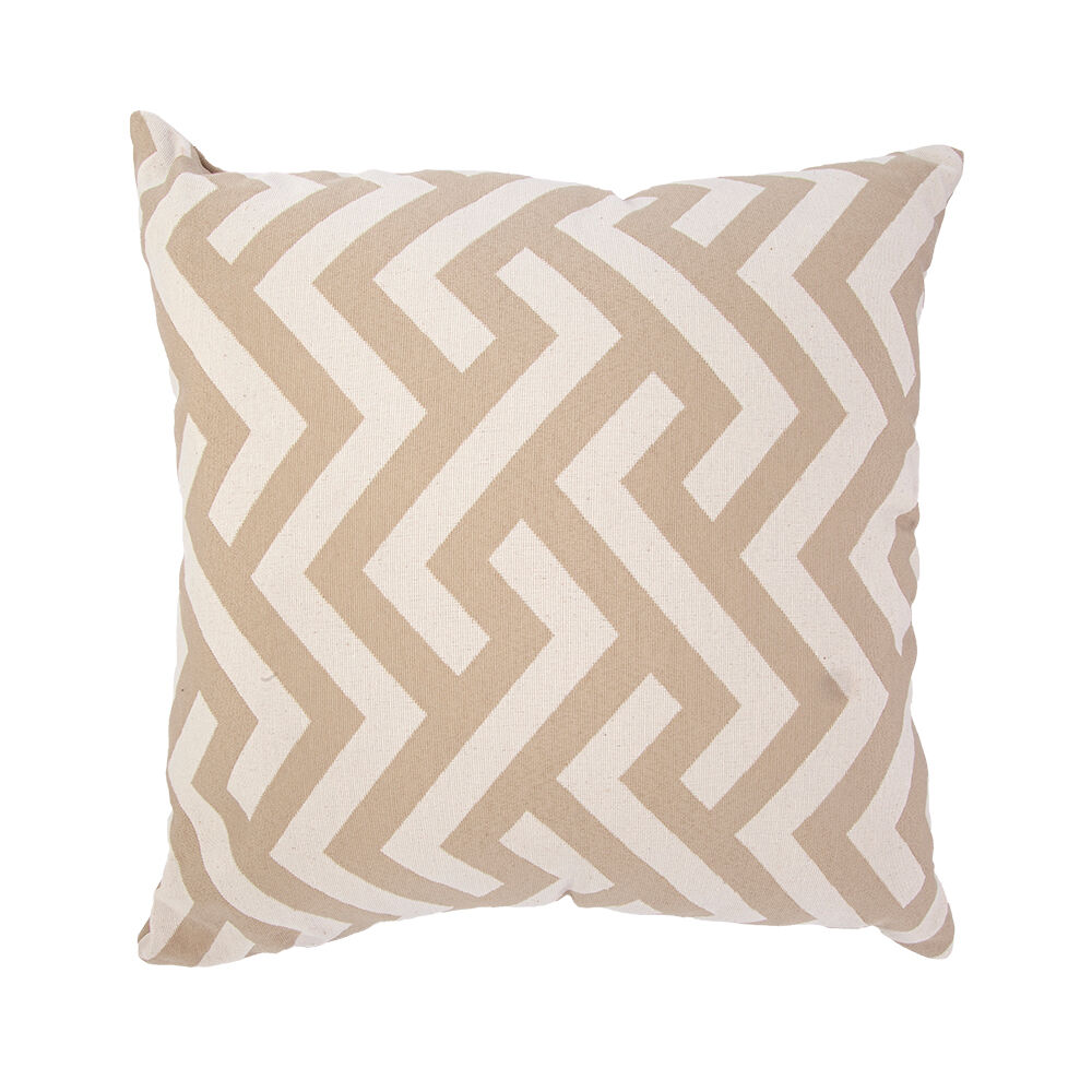 Almofada Jacquard Zig 43x43cm Bege Diagonal