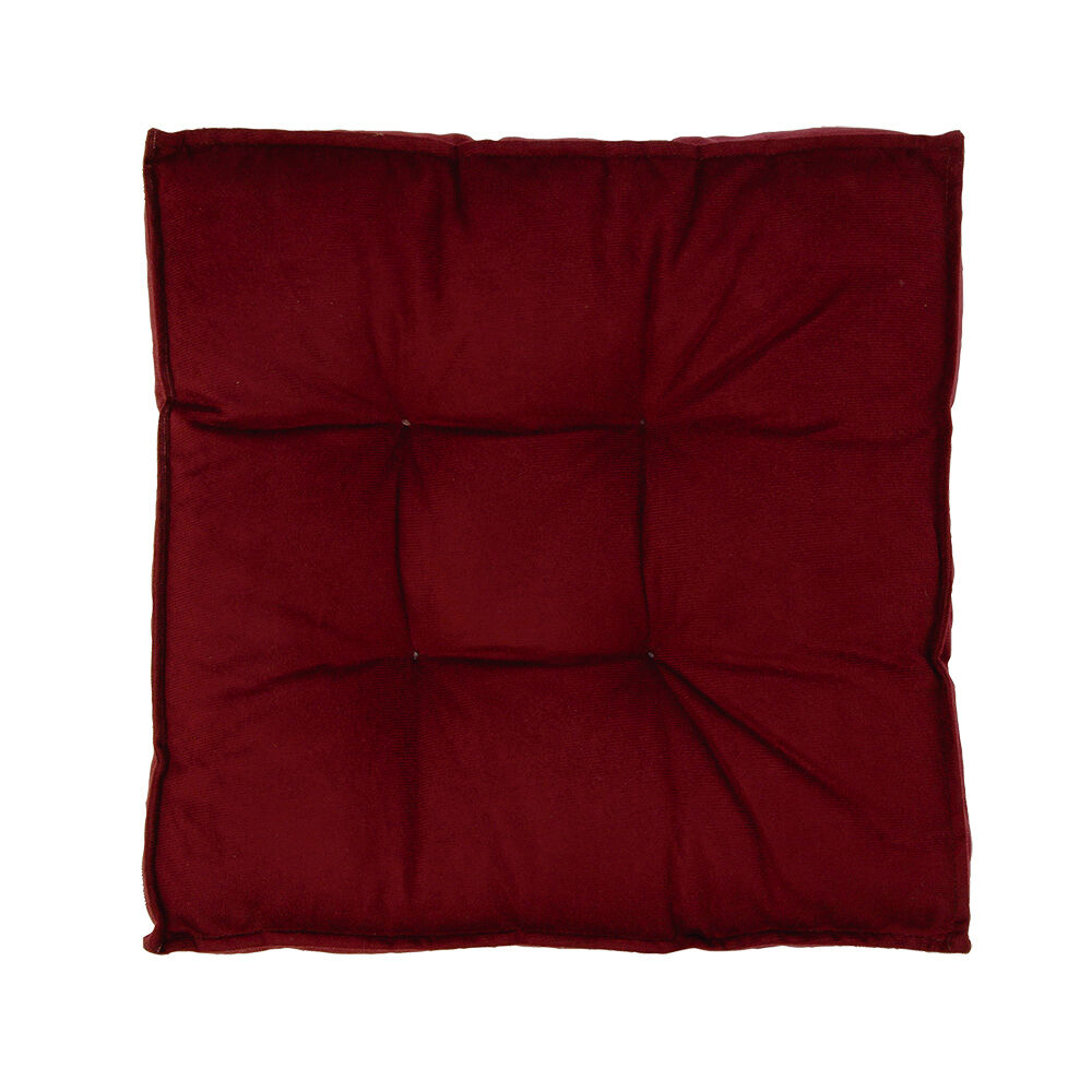 Almofada Futton Veludo 45x45cm Vinho Diagonal