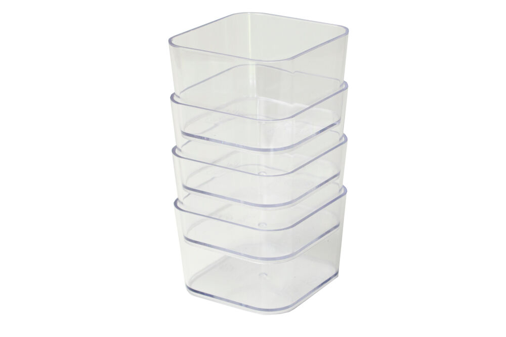 Kit Porta Objetos Dello Pequeno Cristal 4 Peças