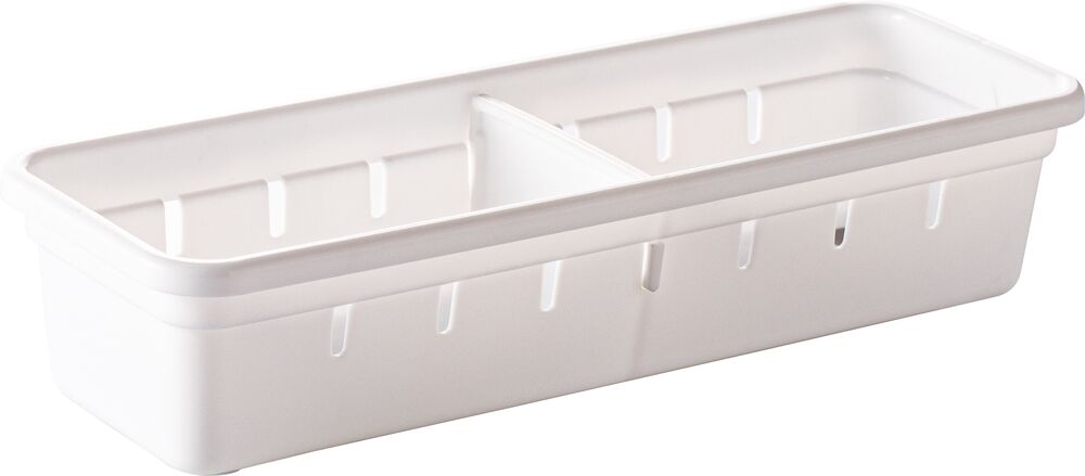 Kit Organizador de Gavetas Plasútil com Divisória 22,5x7,9cm Branco
