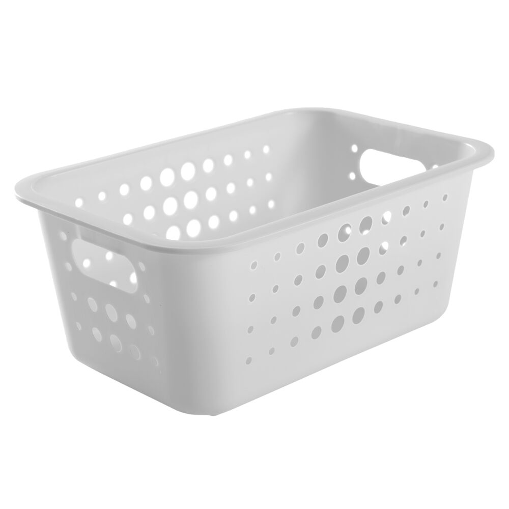 Cesta Plástica 5L 29x19,5x12,5cm Branco Ou